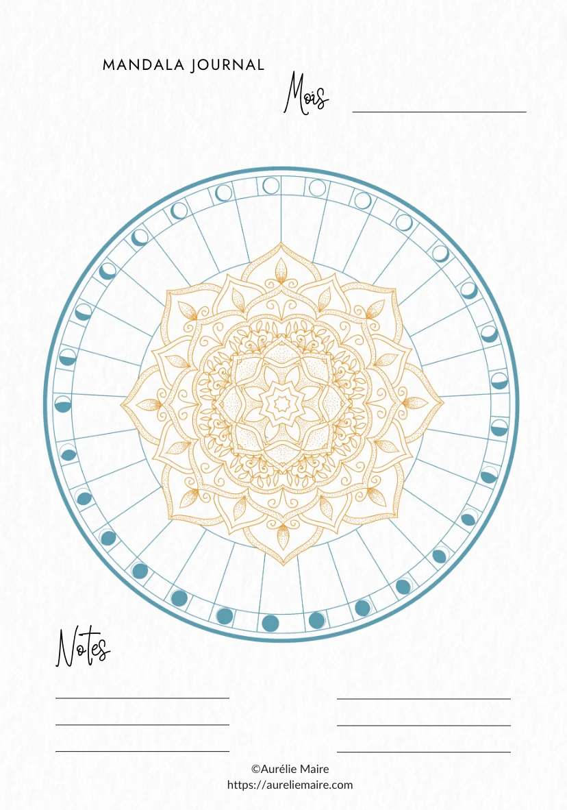 Téléchargez gratuitement votre Mandala Lunaire Cycle Menstruel - Aurélie Maire