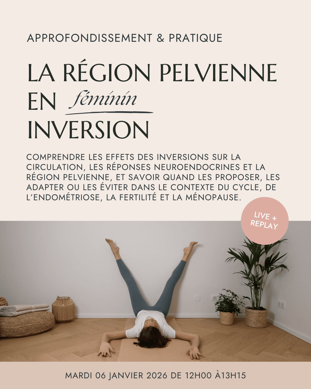 Approfondissement & Pratique “ La région pelvienne en inversion” Approfondissement & Pratique “ La région pelvienne en inversion”